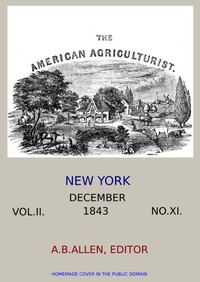Cover of The American Agriculturist. Vol. II. No. XI, December 1843