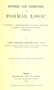 Cover of Studies and Exercises in Formal Logic