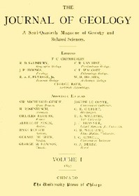 Cover of The Journal of Geology, January-February 1893