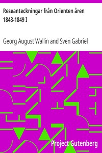 Reseanteckningar från Orienten åren 1843-1849 I