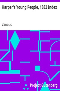 Cover of Harper's Young People, 1882 Index