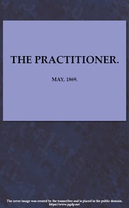 Cover of The Practitioner. May, 1869.