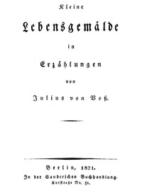Cover of Kleine Lebensgemälde in Erzählungen