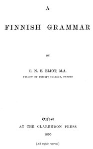 Cover of A Finnish Grammar