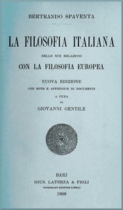 Cover of La filosofia italiana nelle sue relazioni con la filosofia europea