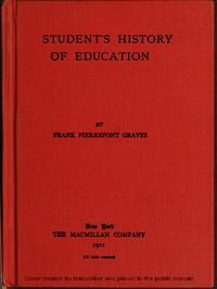 Cover of A student's history of education