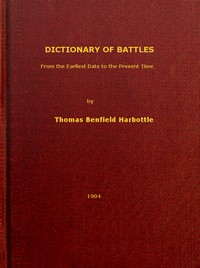 Cover of Dictionary of Battles