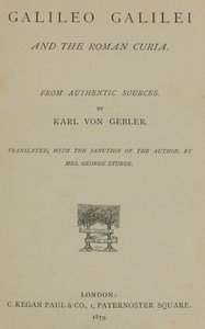 Cover of Galileo Galilei and the Roman Curia