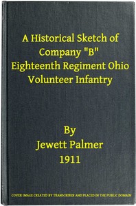 Cover of A Historical Sketch of Company "B," Eighteenth Regiment Ohio Volunteer Infantry