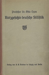 Cover of Kurzgefaßte Deutsche Stilistik