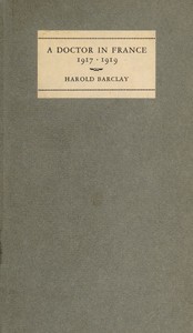 Cover of A Doctor in France, 1917-1919: The Diary of Harold Barclay
