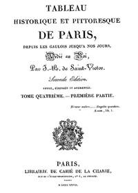 Cover of Tableau historique et pittoresque de Paris depuis les Gaulois jusqu'à nos jours (Volume 7/8)
