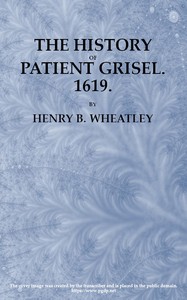 Cover of The History of Patient Grisel, 1619
