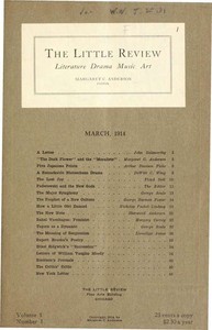 Cover of The Little Review, March 1914 (Vol. 1, No. 1)