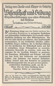 Cover of Wissenschaft und Bildung (Katalog)