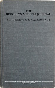 Cover of The Brooklyn Medical Journal. Vol. II. No. 2. Aug., 1888