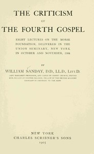 Cover of The Criticism of the Fourth Gospel