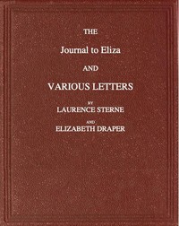 Cover of The Journal to Eliza and Various letters by Laurence Sterne and Elizabeth Draper