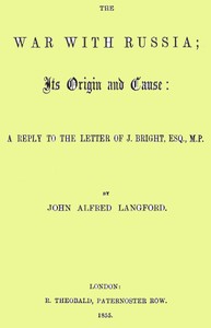 Cover of The War with Russia; Its Origin and Cause