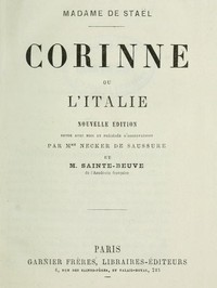 Corinne; ou, l'Italie