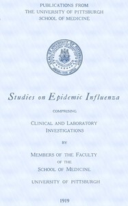 Cover of Studies on Epidemic Influenza: Comprising Clinical and Laboratory Investigations