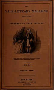 Cover of The Yale Literary Magazine (Vol. I, No. 2, March 1836)