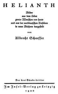 Cover of Helianth. Band 3