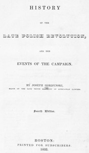 Cover of History of the Late Polish Revolution and the Events of the Campaign