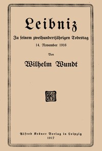 Cover of Leibniz: Zu seinem zweihunderjährigen Todestag 14. November 1916