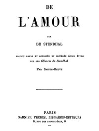 Cover of De l'Amour