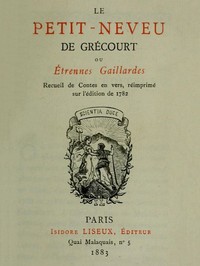 Cover of Le petit-neveu de Grécourt, ou, Étrennes gaillardes