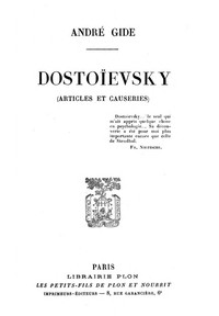 Cover of Dostoïevsky (Articles et Causeries)