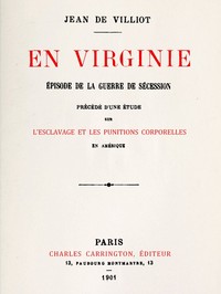 Cover of En Virginie, épisode de la guerre de sécession