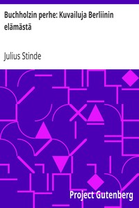 Cover of Buchholzin perhe: Kuvailuja Berliinin elämästä