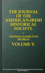 Cover of The journal of the American-Irish Historical Society, Vol. V, 1905
