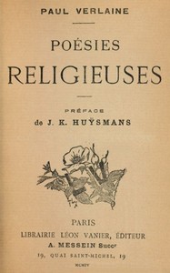 Cover of Poésies religieuses