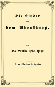 Cover of Die Kinder auf dem Abendberg: Eine Weihnachtsgabe