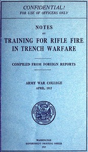 Cover of Notes on Training for Rifle Fire in Trench Warfare
