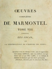 Cover of Œuvres complètes de Marmontel, tome 8