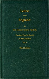 Cover of Letters from England, Volume 1 (of 3)