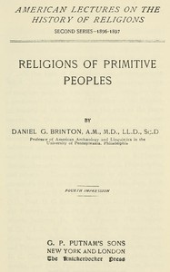 Cover of Religions of Primitive Peoples
