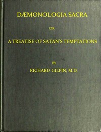 Cover of Dæmonologia Sacra; or, A Treatise of Satan's Temptations