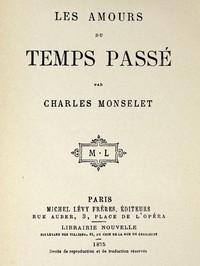 Cover of Les amours du temps passé