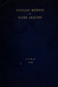 Cover of Standard methods for the examination of water and sewage