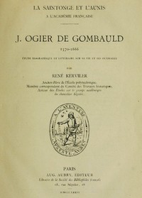 Cover of J. Ogier de Gombauld, 1570-1666