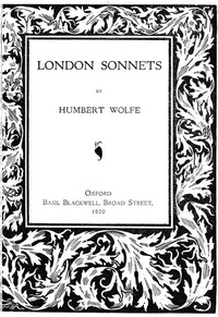 Cover of London Sonnets