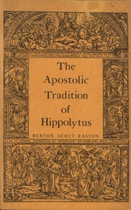 Cover of The Apostolic Tradition of Hippolytus