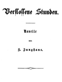 Cover of Verflossene Stunden: Novelle