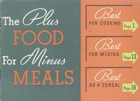 Cover of The Plus Food for Minus Meals
