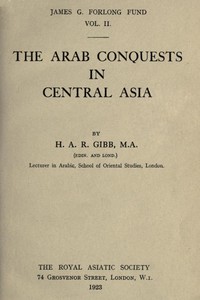 Cover of The Arab conquests in Central Asia